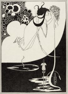 Aubrey Beardsley, J’ai baisé ta bouche Ioka- naan, The Studio, n°1, avril 1893. Collection Merlin Holland