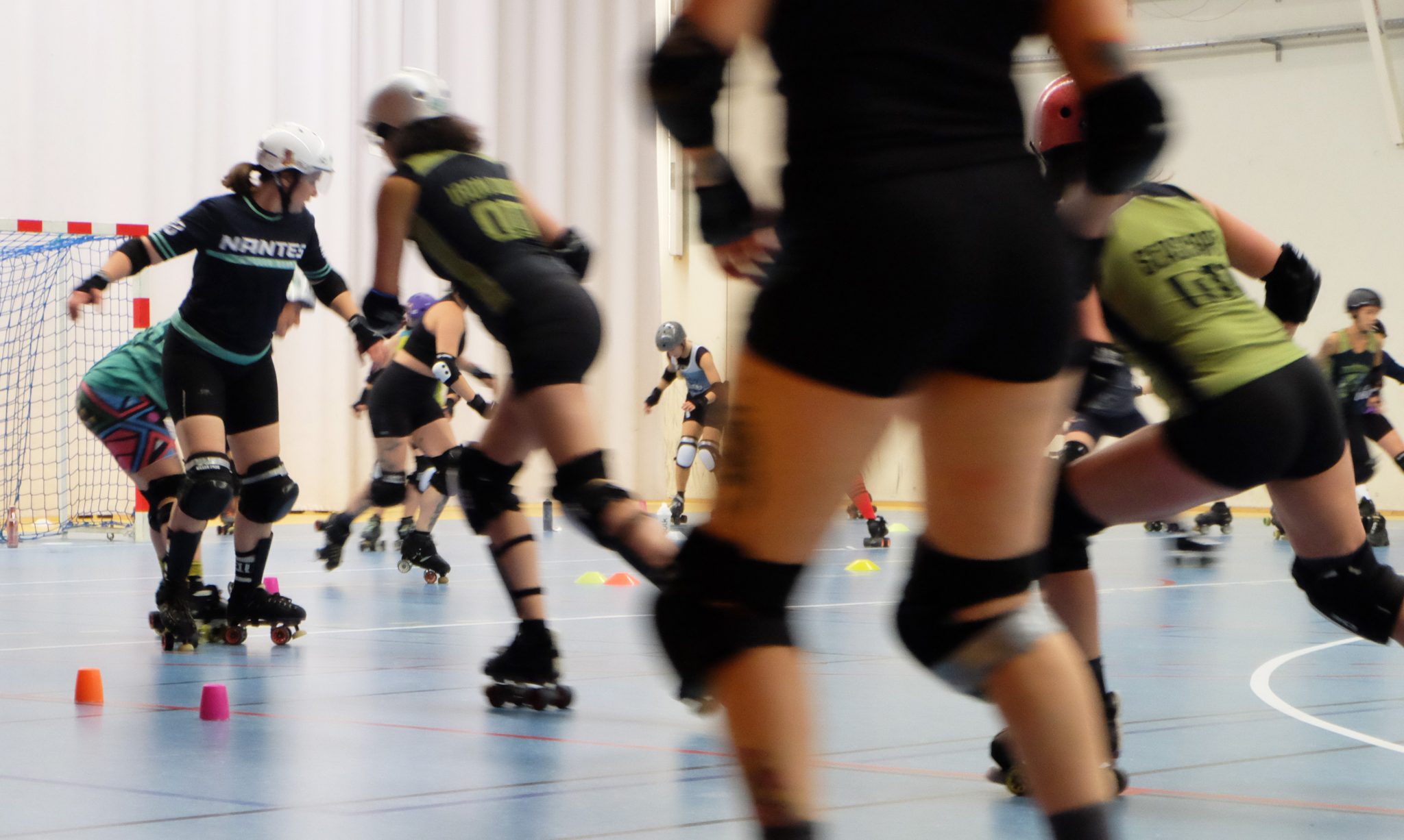 Entrainement de l'équipe de Nantes Roller Derby